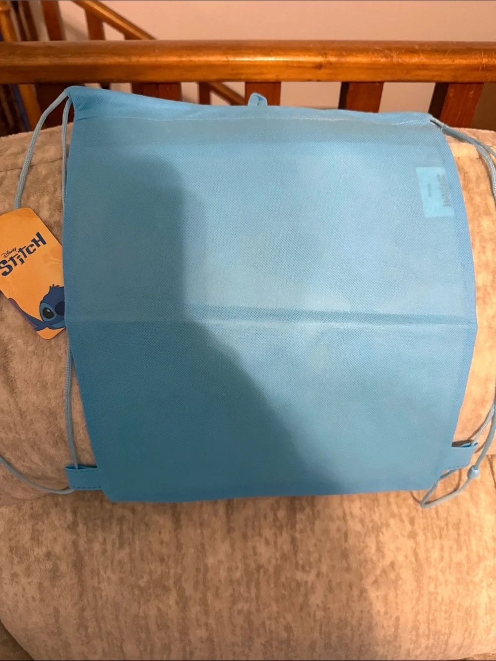 Disney Blue Stitch Kids Drawstring Face Mask Pouch